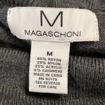 Magaschoni  Gray Long Sleeve Cowl Drape Neck Soft Sweater M Photo 4
