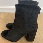 Jessica Simpson  Black Velvet Ankle Boots Size 7 Photo 0