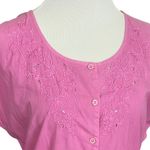 Vintage 90’s Pink Boho Embroidered Midi Dress L Size L Photo 5