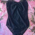H&M black fitted v neck lace cami bodysuit Photo 0