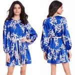 Alexis  Coastal Floral Large Blue Dress Sz L Photo 1