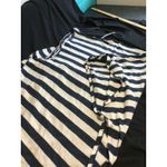 Striped TunicDress, One Shoulder Tie Detail, NavyandCream Summer Casual size M Blue Size M Photo 4