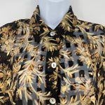 Vtg Y2K Richard Kristall Sheer Button Top Sz M Festival Fairy Grunge Whimsigoth Black Size M Photo 2