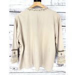 Vintage 90s Tantrums Khaki Jacket Embroidered Floral Button Size 2X Artsy Photo 2