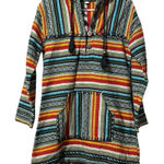 Kathmandu Imports Womens Hoodie Tunic Sz S/M Aztec Tapestry Embroidered Hippie Photo 0