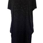 Chico's TRAVELERS by  Tunic Dress Sz 12 Black Circle Geometric Stretch Jacquard Photo 0