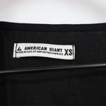 American Giant Women's Linen Tie Dress Size XS Made In USA Black Photo 2