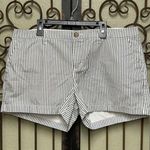 Old Navy  grey/white striped button shorts Photo 2