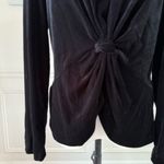 NWT Nos Vintage Patra Loehmann’s Black Velvet Twist Front Top L Size L Photo 1