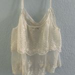 American Eagle  Outfitters Cream Sheer Lace Cami – Boho Vintage Festival Style Photo 3
