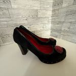 C'N'C Costume National Leather Heeled platform Pump Shoes 7.5 Black Photo 1