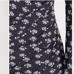 Sea New York Ada Asymmetric Dress Floral Ruched Mini Black White Size M Photo 8