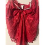 Torrid  2 Red Lace Rhinestone Strap‎ Thong Bodysuit Lingerie 2x 18 20 NWT Photo 7