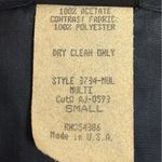 Judy Knapp Vintage vest in various shades of blue by with a printed design SizeS Photo 9