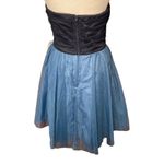 Teeze Me NEW Blue Strapless Tulle Glitter Sparkle Fit & Flare Juniors Dress Sz 9 Photo 5