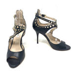LK Bennett L.K. Bennett Leah Pumps Black Strappy Gold‎ Grommet Photo 4