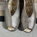 Fly London  Yala Peep Toe Ankle Strap Wedge Platform Sandal Women 39 8-8.5Pewter Photo 9