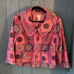 Anthropologie  Pink and Purple Velvet/Beaded Women's Jacket/Blazer, Size 12 Photo 0