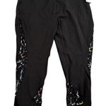 Pop Fit Clothing Side Pocket Color Accent Leggings in Black, Size 4XL Black Photo 0