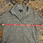 Lands' End Lands’ End Women’s Floral Cotton/Linen Blend Half Button Down Long Sleeve Size M Photo 11