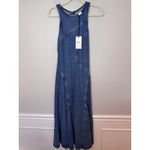 RE/DONE  Blue Mere denim Racer Tank Midi Dress Women's Sz M NWT $495 Photo 3