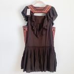 Free People  Day Glow Dress Bitter Oli Brown Small Photo 10