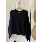 Joie  Small Stavan Nubbly Knit Sweater in Black Photo 2