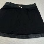 Free People Vegan Leather Black A-Line Zip Front Mini Skirt Photo 10