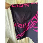 Nahe Wahine Black Pink Flowy One Shoulder Batwing Waterfall Sleeve Blouse XS Photo 5