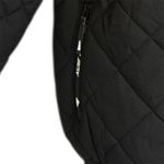 Mens Puffer Coat Jacket Size XLarge Fits Like Large Hooded Full Zip Lined Winter Black Photo 3