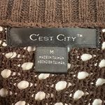 C'est City Brown Loose Open Knit Open Front Cardigan Shrug Sz M Boho Cottagecore Size M Photo 1