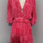 VICI Ew without tags Red Ruffled V-Neck Dress by Photo 0