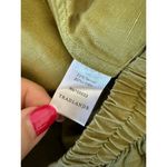 TRADLANDS Paloma Tencel/ Linen Wide Leg Casual Pants in Olive Green Size Large Photo 3