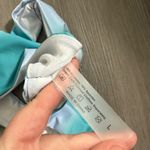 SheIn Blue & White Tie Dye Strappy Bikini with Cover Up Three Piece Swimsuit Set Photo 3