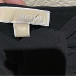 Michael Kors NWT  Crepe Tie Front Black Jumpsuit Silver Chain straps Size M P Photo 7