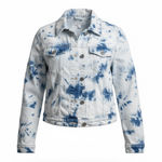 Free People  Womens Rumors Denim Jacket Tie Dye Distressed Size Small New Photo 0