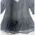 Charlotte Russe CHARLOTTLE RUSSE Women’s sheer blouse Size L black color -A32- Photo 5
