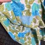 1950’s vintage Mode O’Day Blue and Green Floral Day Dress Photo 12