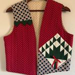 Unique Vintage  Christmas Quilted Vest S/M Photo 0