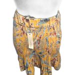 New NWT Yellow Floral Print Chenault Skirt Size Medium M Pleated Swing Photo 1
