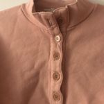 Reformation Marla Button Pullover Sweatshirt in Carnation Pink Size XS Cotton Photo 4