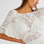 Free People  Sz XS LIBBY LACE MIDI DRESS IVORY EUC Photo 2