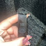 EXPRESS ✨ Women's Knitted Wool Blend Open Long Sleeve Grey/Black Sz L Cardigan✨ Photo 8