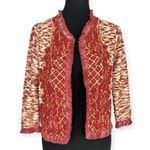 Lucky Brand  | Medium | Marled Pattern Fringe Trim Open Front Cropped Cardigan Photo 0