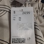 H&M Long Sleeve Off White and Black Blouse Size XS NWT Photo 3