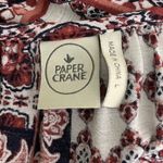 Paper Crane By Anthropologie Cold Shoulder Wine Black and White Dress Size Large Photo 8