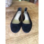 Lands' End Lands’ End Black Suede Ballet Flats with Brown Trim Size 6B Women’s Photo 1