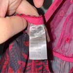 Floral Embroidered Sequin Pink and‎ Black Lace Nightgown Chemise Lingerie Size L Photo 9