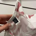 White & Pink Cow Print Halter Tank Top Size XS Photo 4