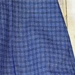 Lee Vintage Y2K Relaxed Fit No Stretch Khaki Plaid Pants Blue & Tan Plaid Print Photo 6